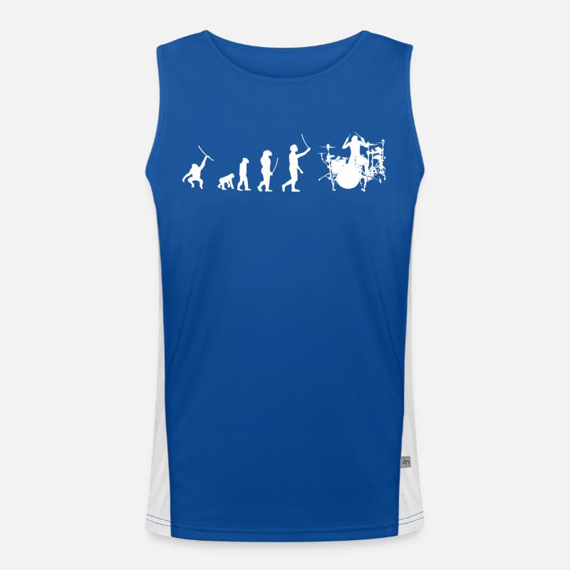Evolution Drummer Funktionelles Kontrast-Tank Top für Männer 
