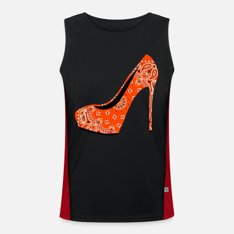 Stöckelschuh Funktionelles Kontrast-Tank Top für Männer 