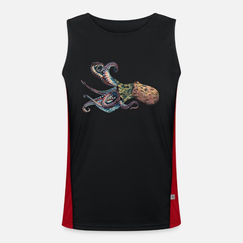 Octopus Squid Men's Functional Contrast Tank Top 