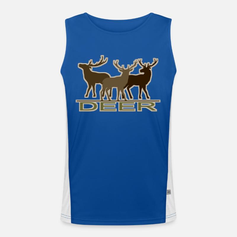 Hirsch Funktionelles Kontrast-Tank Top für Männer 