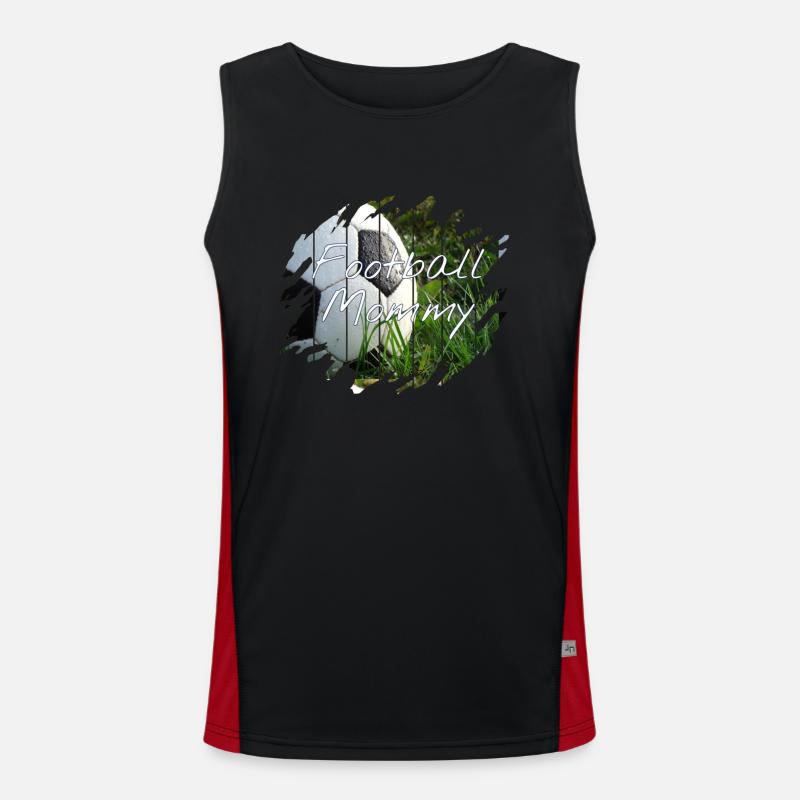 Fußball Mama Funktionelles Kontrast-Tank Top für Männer 