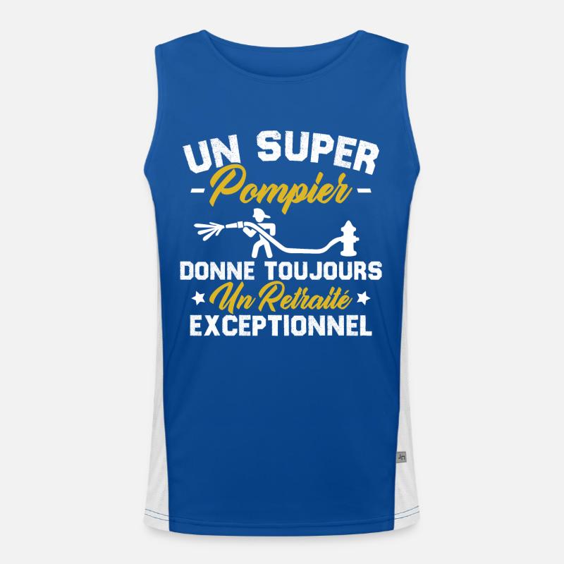 Super pompier donne toujours retraité exceptionnel Débardeur respirant contrasté Homme 