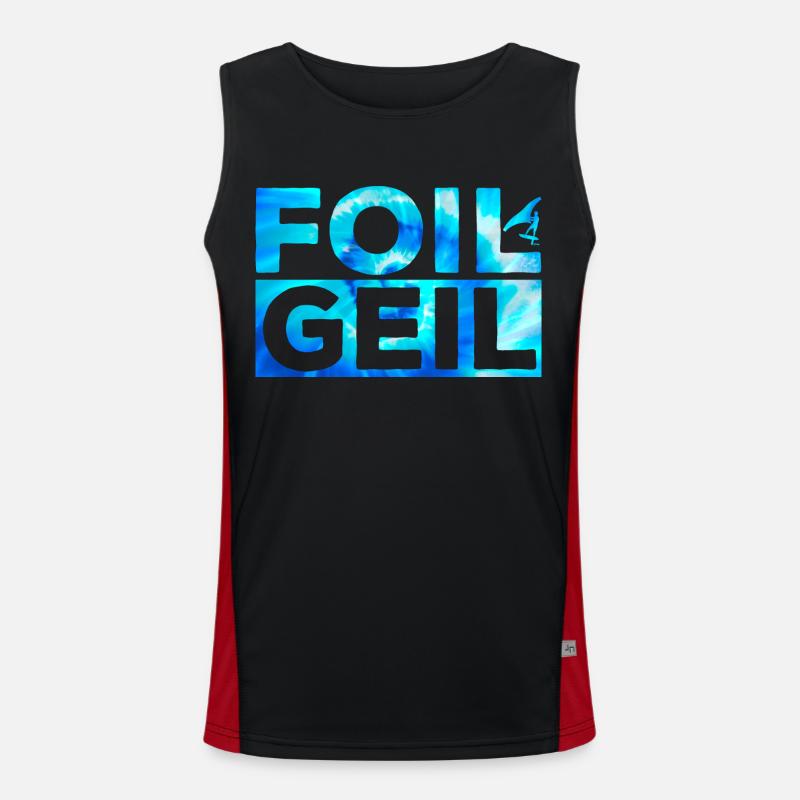 Wing Foiling Surf Surfing Surfer Foil Geil Funktionelles Kontrast-Tank Top für Männer 