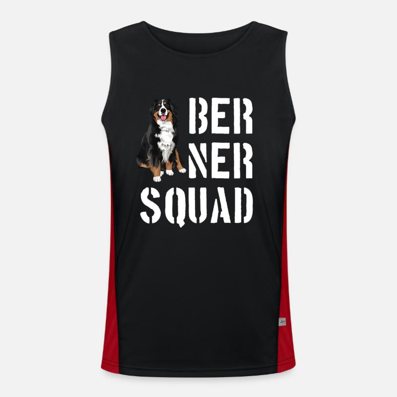 Bernese Mountain Dog Men's Functional Contrast Tank Top 