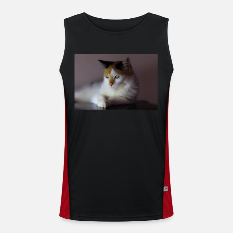 le chat au doux regard Débardeur respirant contrasté Homme 