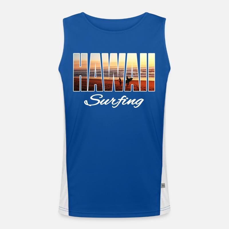 hawaii surfing Men's Functional Contrast Tank Top 