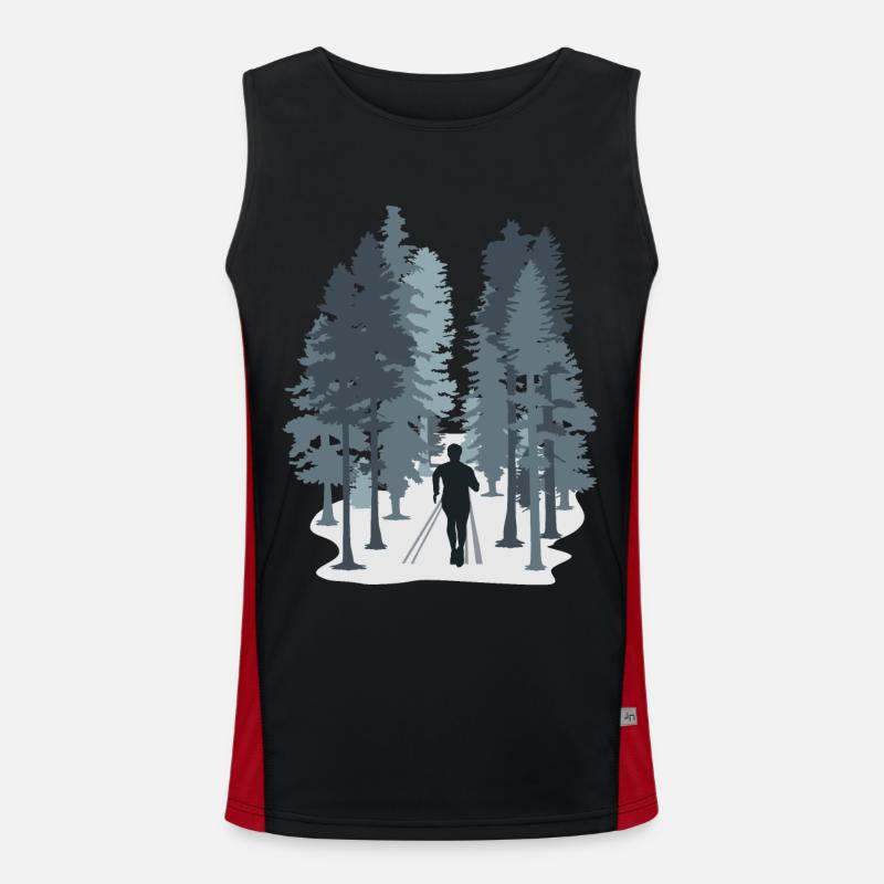 Running, Running, Trail Running - Men's Functional Contrast Tank Top  - black/red