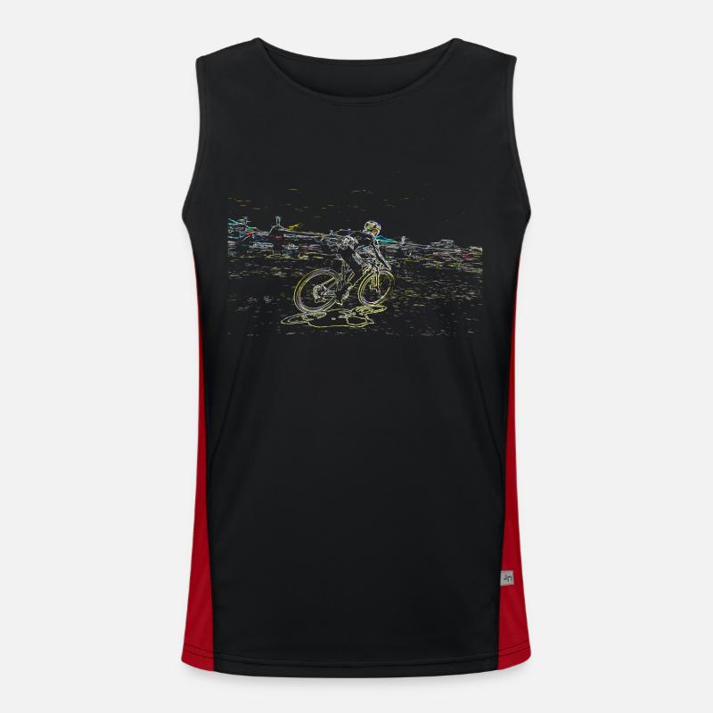 MTB MTB Downhill Funktionelles Kontrast-Tank Top für Männer 