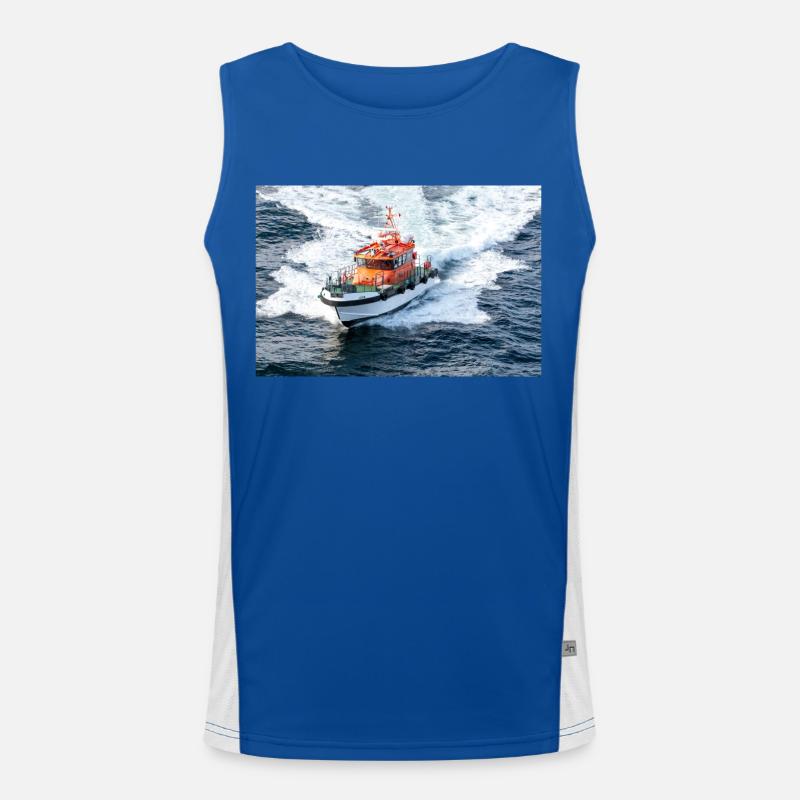 Bild eines Lotsenbootes in Aktion Funktionelles Kontrast-Tank Top für Männer 