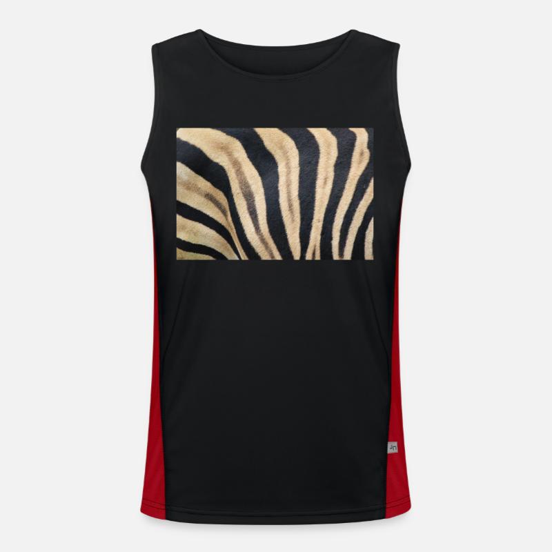 Zebra (auf Deutsch Zebra oder Zebras) Hippotigris Funktionelles Kontrast-Tank Top für Männer 