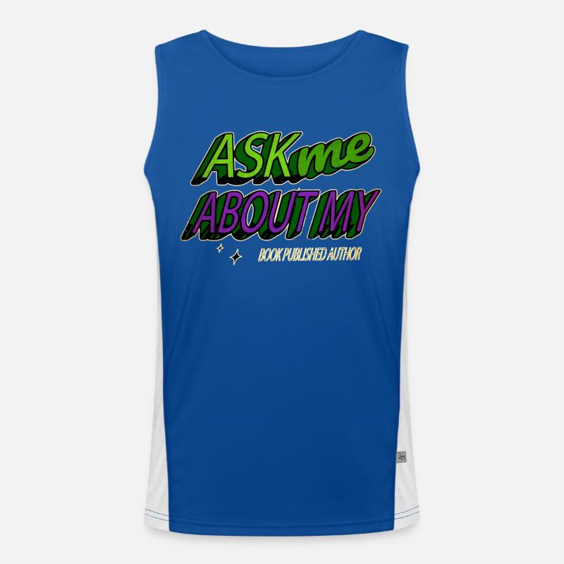 copywriter gift idea costume funny write Funktionelles Kontrast-Tank Top für Männer 