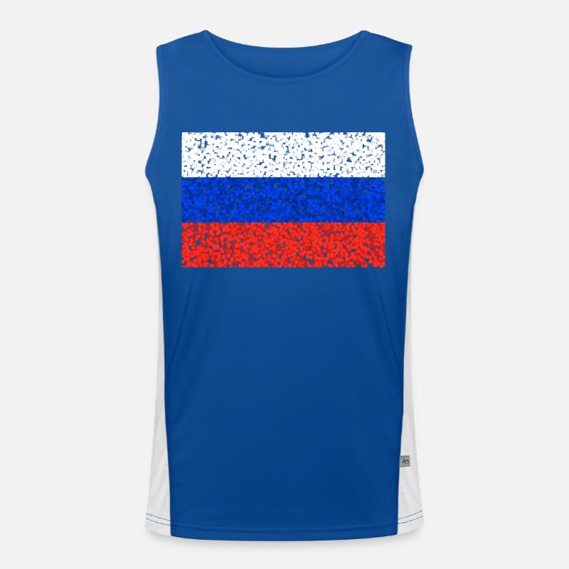 Drapeau Russie Fragment Débardeur respirant contrasté Homme 