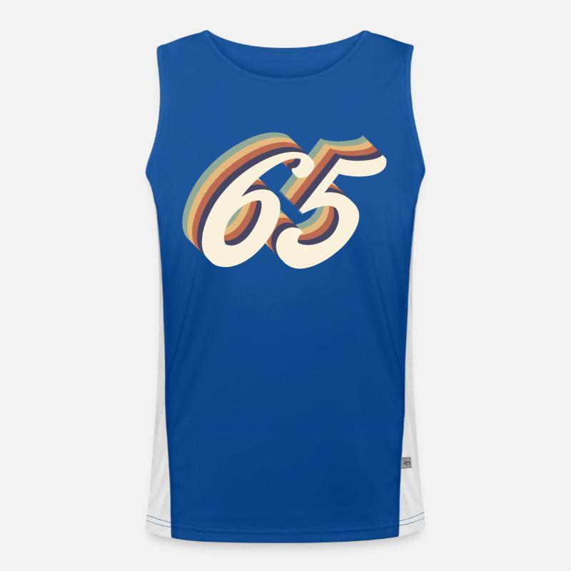 Vintage 65-jähriges Jubiläum Funktionelles Kontrast-Tank Top für Männer 
