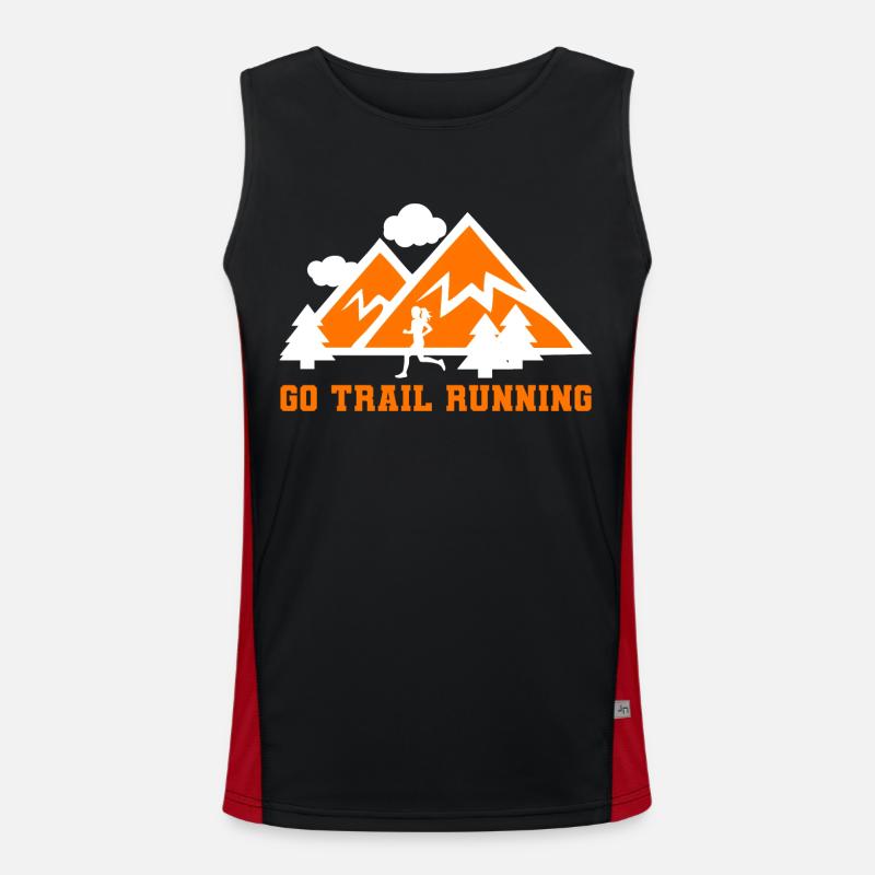 Trail Runner Running Joggen Jogger I Geschenk Funktionelles Kontrast-Tank Top für Männer 