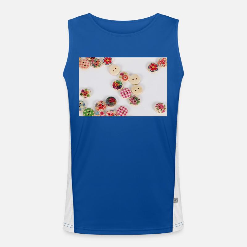 bunte Knöpfe Funktionelles Kontrast-Tank Top für Männer 