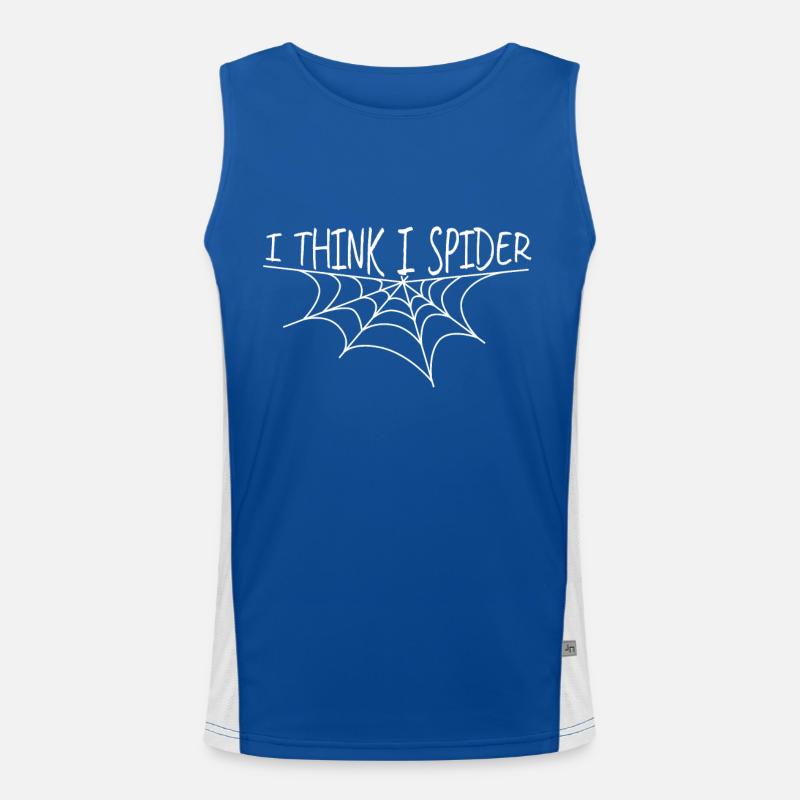 Lustiger Englisch Lk Spruch - I think i spider Funktionelles Kontrast-Tank Top für Männer 