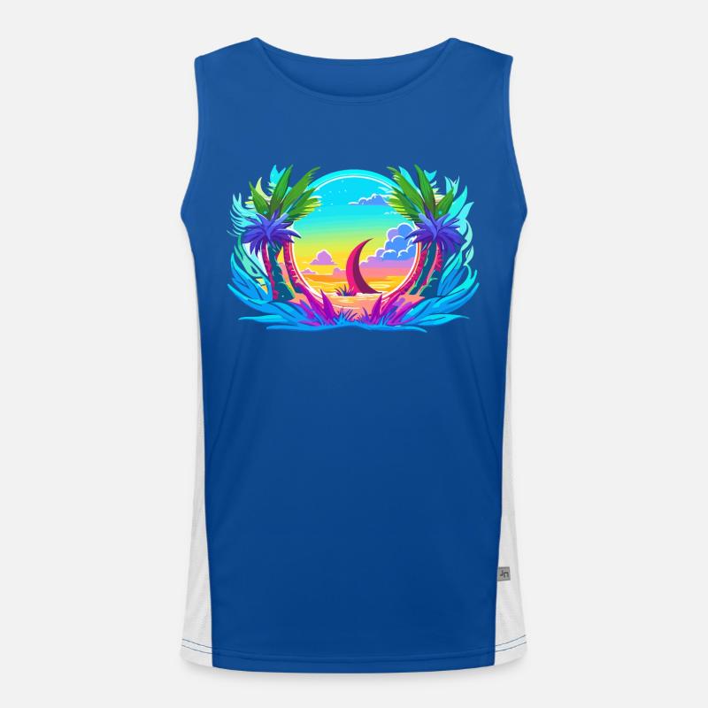 Wonderful ocean Men's Functional Contrast Tank Top 