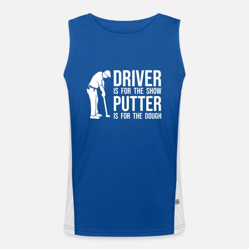 Funny Golfer Saying - Driver Putter Funny Men's Functional Contrast Tank Top 