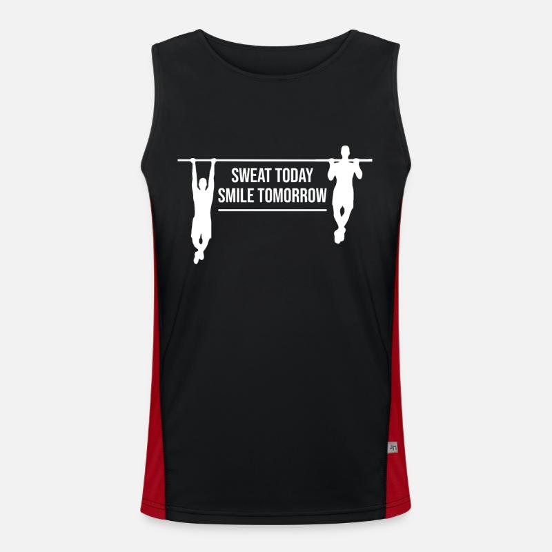 Pull-ups motivant en disant entraînement physique Débardeur respirant contrasté Homme 