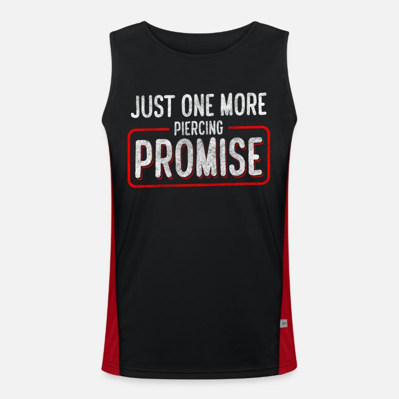Piercing Needle Profession Body - Men's Functional Contrast Tank Top  - black/red