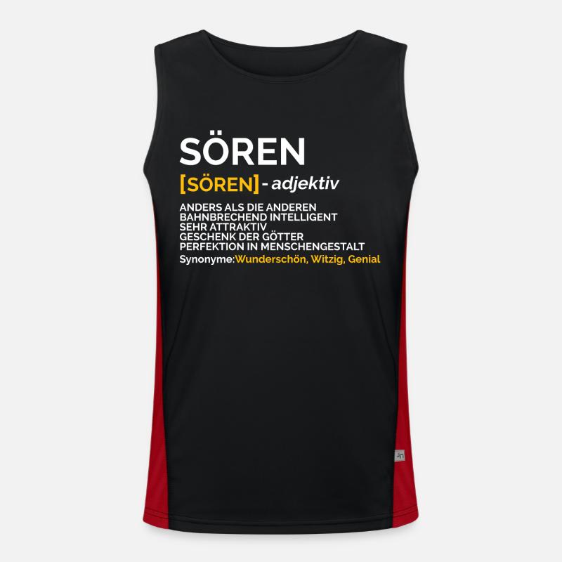 Sören Funktionelles Kontrast-Tank Top für Männer 