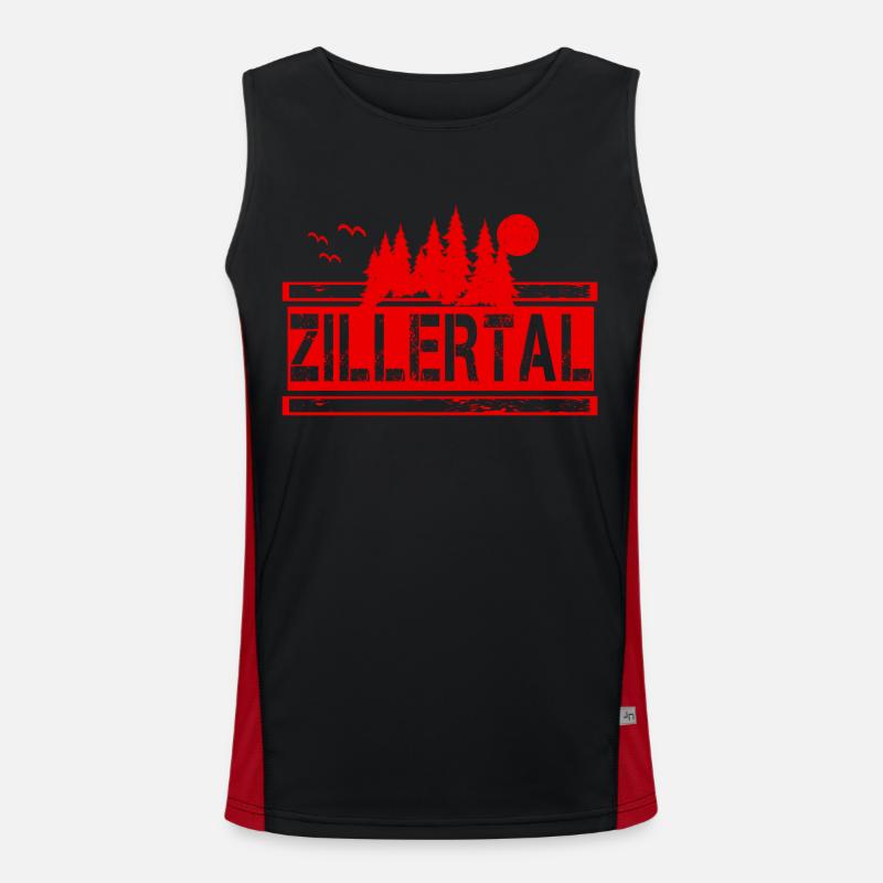 Zillertal rot 7n vintage Funktionelles Kontrast-Tank Top für Männer 