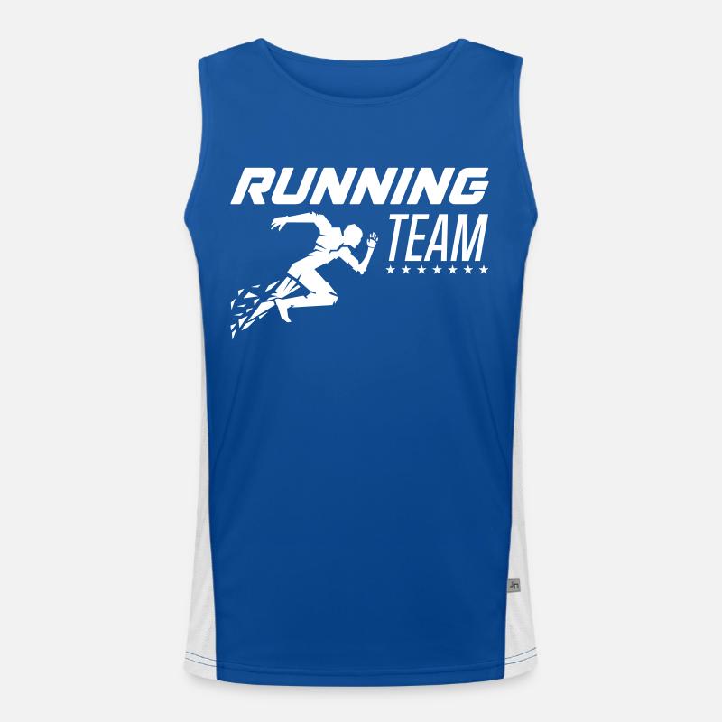 running team Men's Functional Contrast Tank Top 