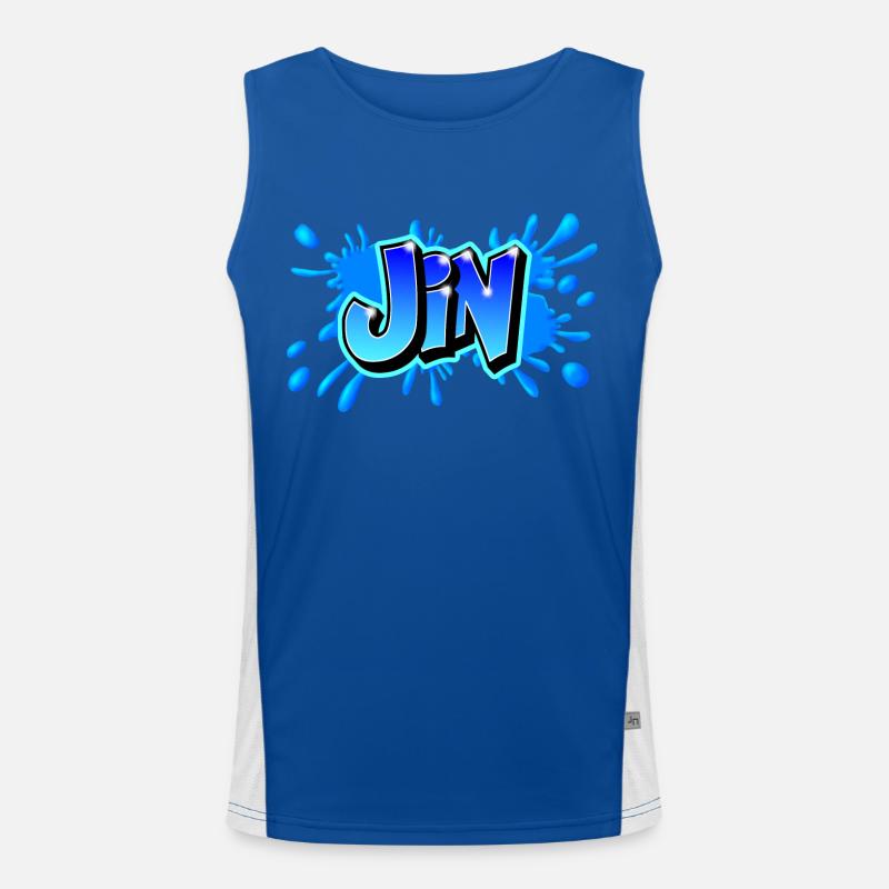 Graffiti JIN Imprimable sur tout !! Débardeur respirant contrasté Homme 