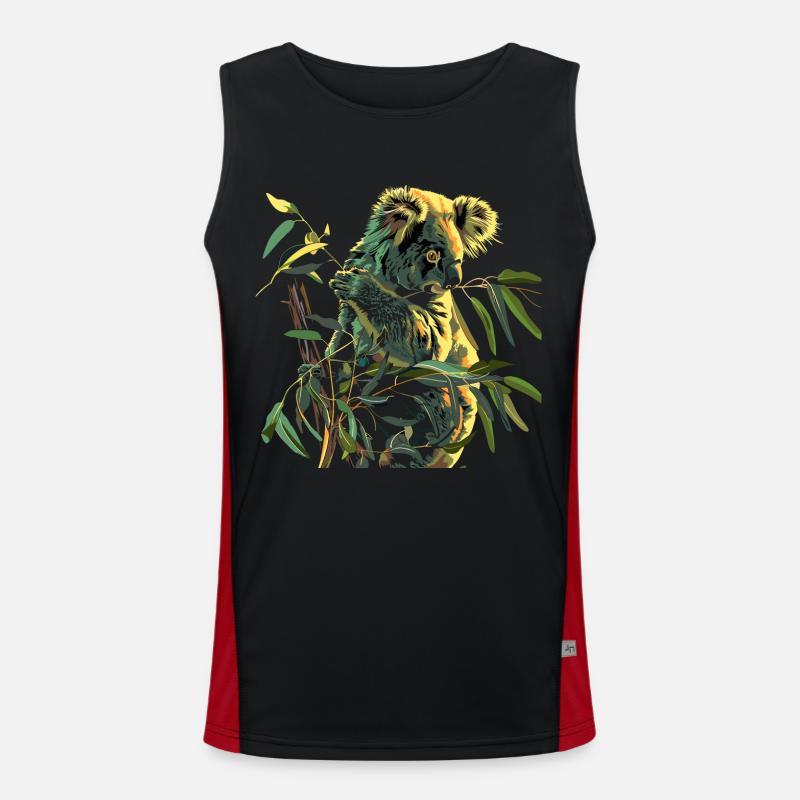 Koala Cute Koala Bear Men's Functional Contrast Tank Top 