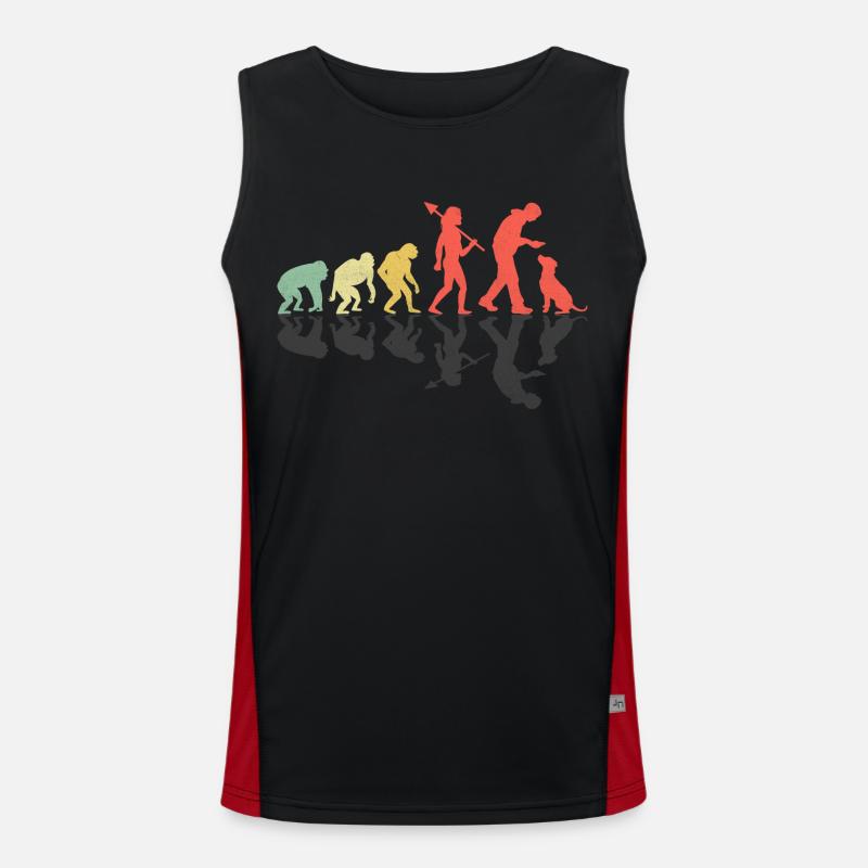 Evolution Labrador Retriever Lab Hund Retriever Funktionelles Kontrast-Tank Top für Männer 