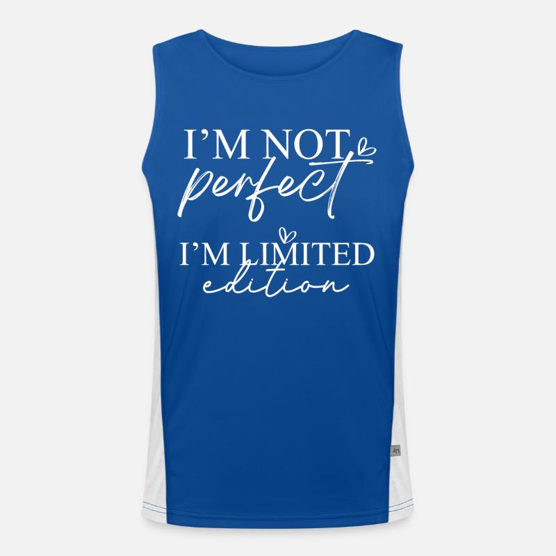 Ich bin nicht perfekt, ich bin Limited Edition Funktionelles Kontrast-Tank Top für Männer 
