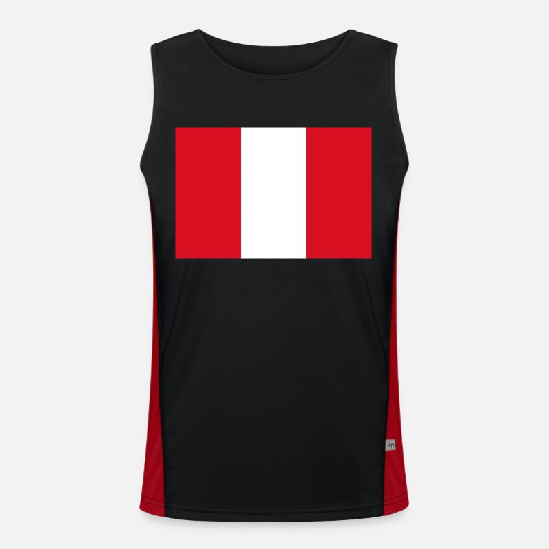 Peru Funktionelles Kontrast-Tank Top für Männer 