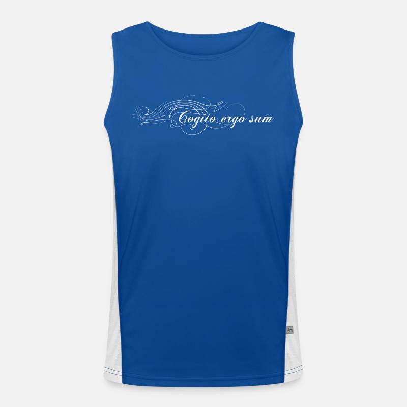 Cogito ergo sum - I think therefore I am Men's Functional Contrast Tank Top 