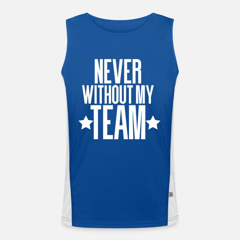 JAMAIS SANS MON ÉQUIPE Débardeur respirant contrasté Homme 