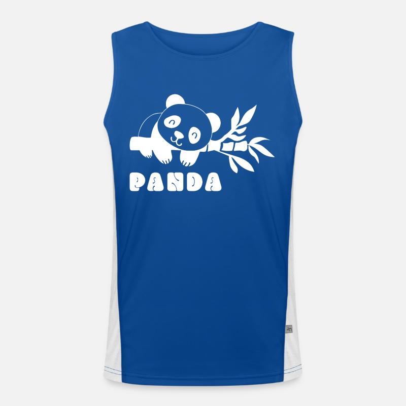 Panda Mignon Ours De Chine Animal Dire Idée Cadeau Débardeur respirant contrasté Homme 