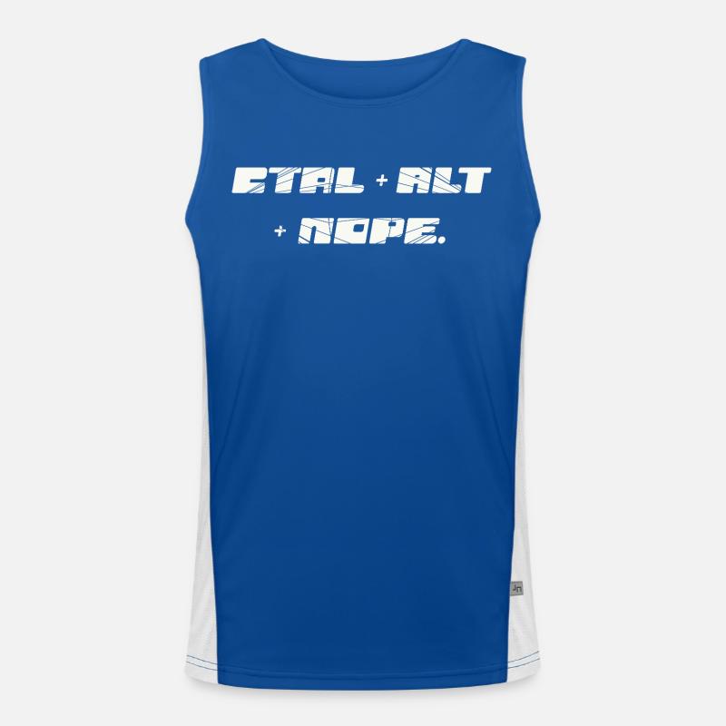 CTRL ALT NOPE Funktionelles Kontrast-Tank Top für Männer 
