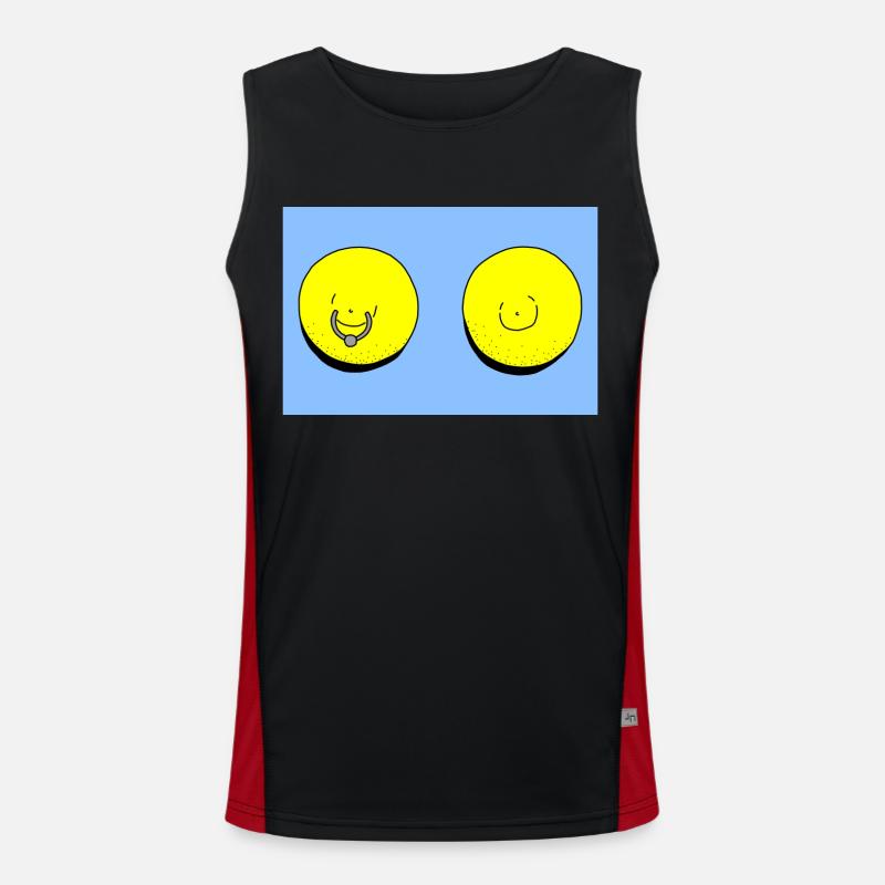 zitrone hellblau Funktionelles Kontrast-Tank Top für Männer 