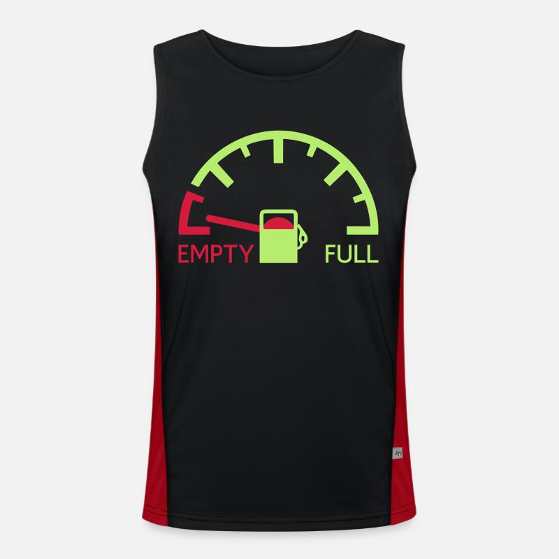 speedometer speedometer empty refuel refuel pointe Men's Functional Contrast Tank Top 