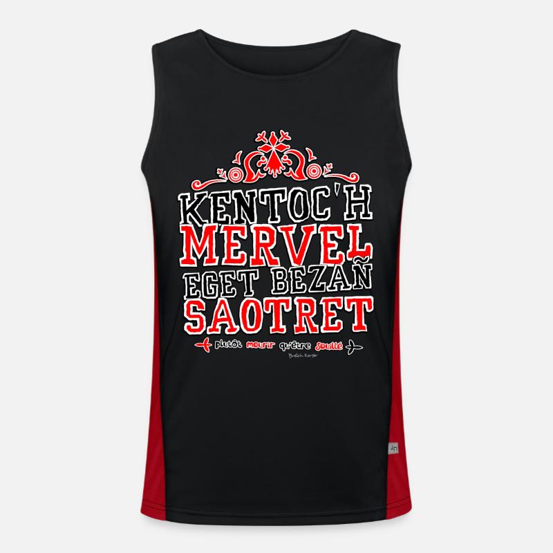 Devise de la Bretagne Débardeur respirant contrasté Homme 