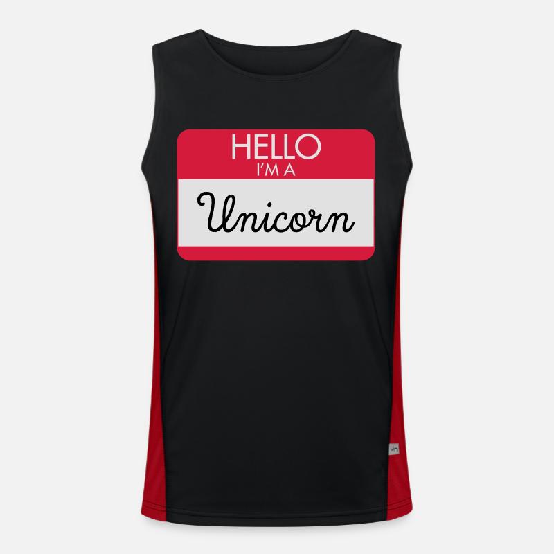 Hello I'm A Unicorn Débardeur respirant contrasté Homme 