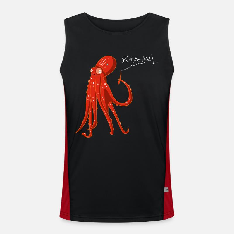 Krake krakelt (b) Funktionelles Kontrast-Tank Top für Männer 