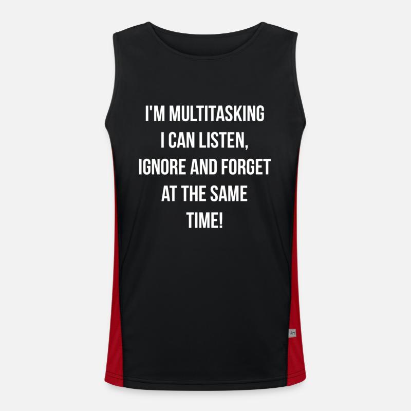 ADHD - Multitasking - Funksjonell kontrast-singlet for menn  - svart/rød