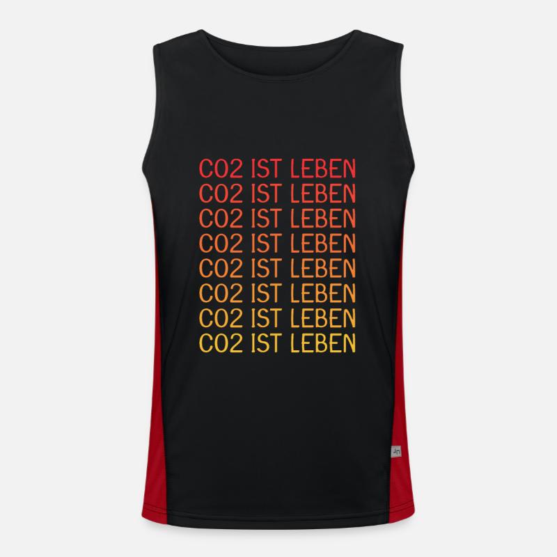 CO2 ist Leben Funktionelles Kontrast-Tank Top für Männer 