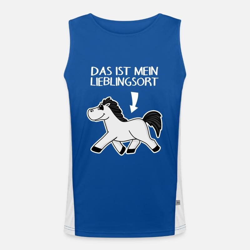 Pferdespruch Pferd Spruch Funktionelles Kontrast-Tank Top für Männer 
