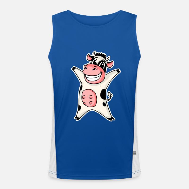 Kuh Funktionelles Kontrast-Tank Top für Männer 
