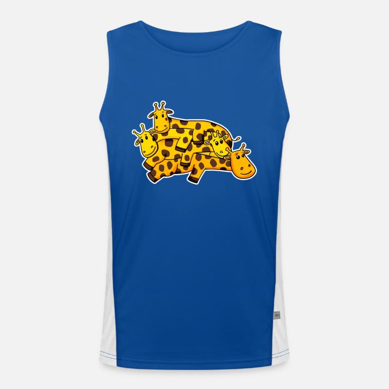 Giraffes Men's Functional Contrast Tank Top 