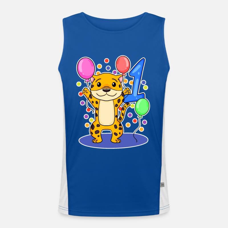 1 Jahre alt 1 Geburtstag Geschenk Funktionelles Kontrast-Tank Top für Männer 