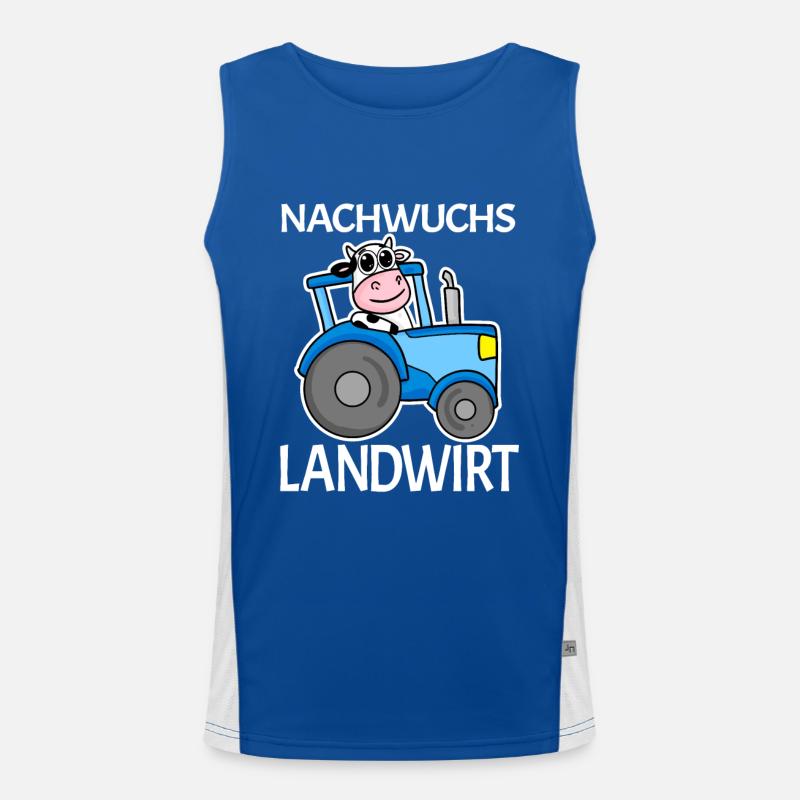 Nachwuchs Landwirt Traktor Geschenk Funktionelles Kontrast-Tank Top für Männer 