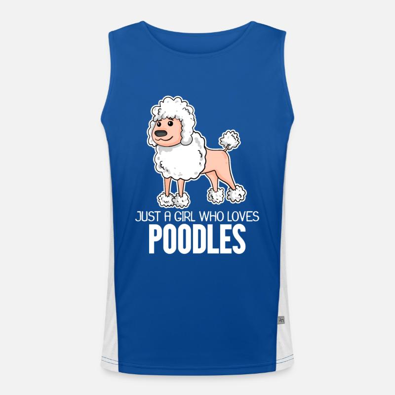 Poodle Dog Men's Functional Contrast Tank Top 
