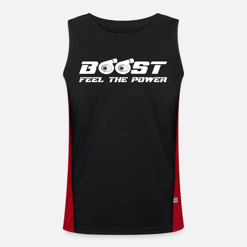 Boost Turbo - Men's Functional Contrast Tank Top  - black/red
